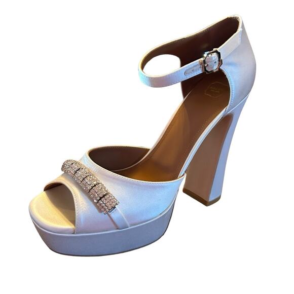 Malone Souliers Yurkia Crystal Platform Sandals Block Heel Open Toe NEW EU 40 - Picture 3 of 13